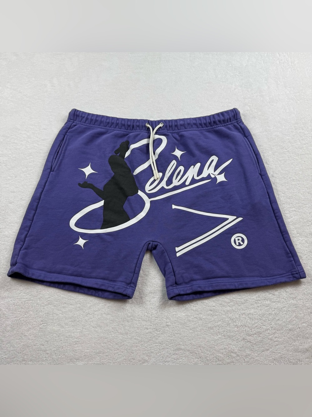 Selena Quintanilla sweatshorts Mens size XXL purple graphic print heavyweight
